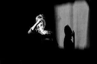 Selina Bassini, foto in bianco e nero.